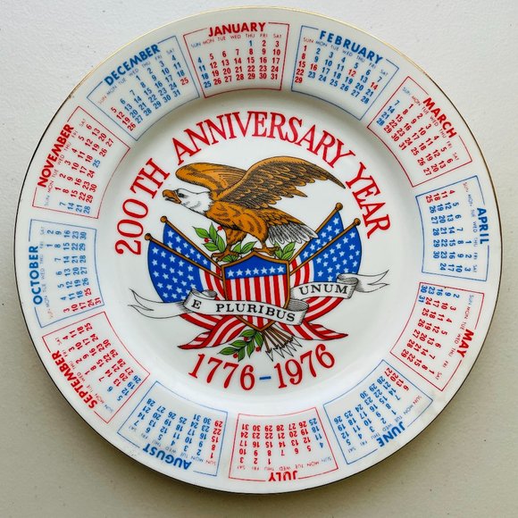 200th USA Anniversary1776-1976 Patriotic Collectors Plate 9” Spencer Gifts 1975 - Picture 1 of 4